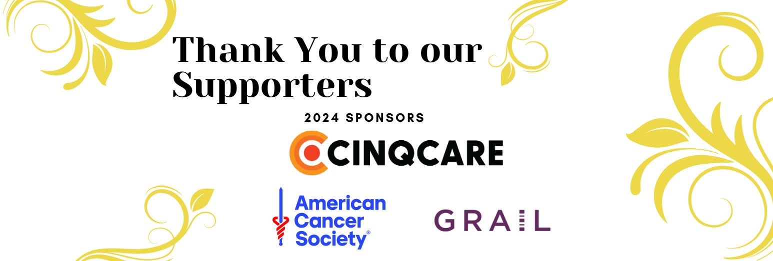 Thank You CINQCARE AMERICAN Cancer Society Grail 2024 Sponsors